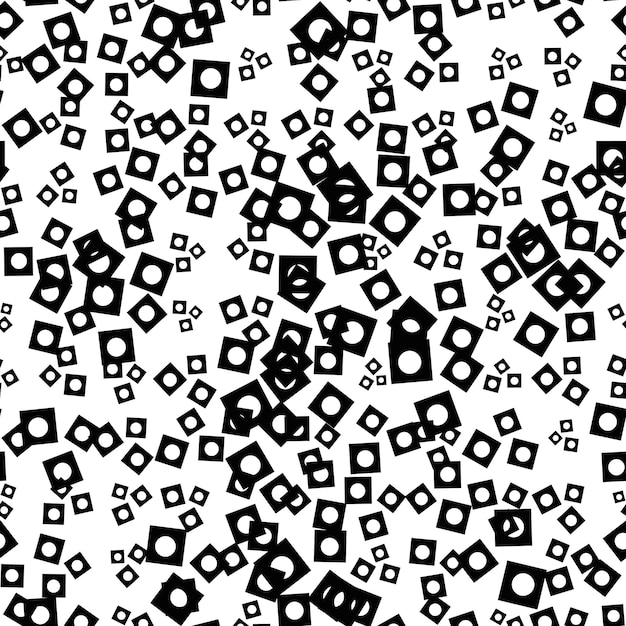 black and white seamless pattern with grunge halftone squares, dots. dotted texture. halftone
