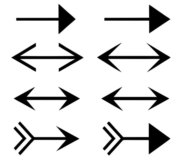 Black arrow icons set Vector
