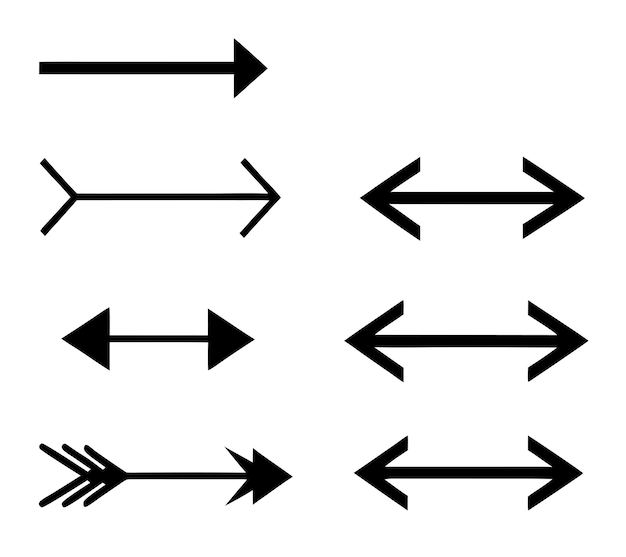 Black arrow icons set Vector