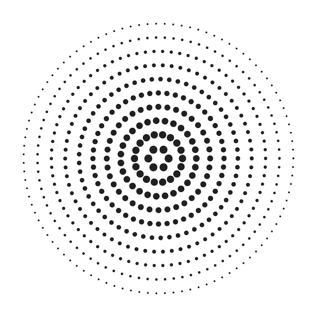 Black circle spiral symbol vector illustration