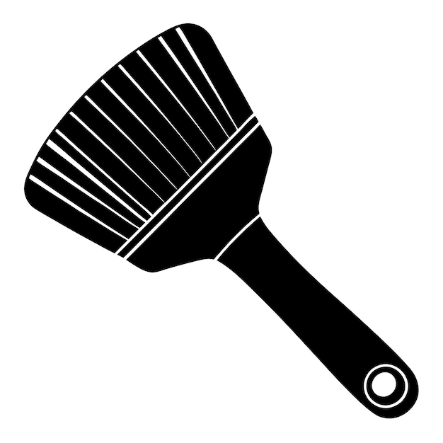 Black Cleaning Brush Icon