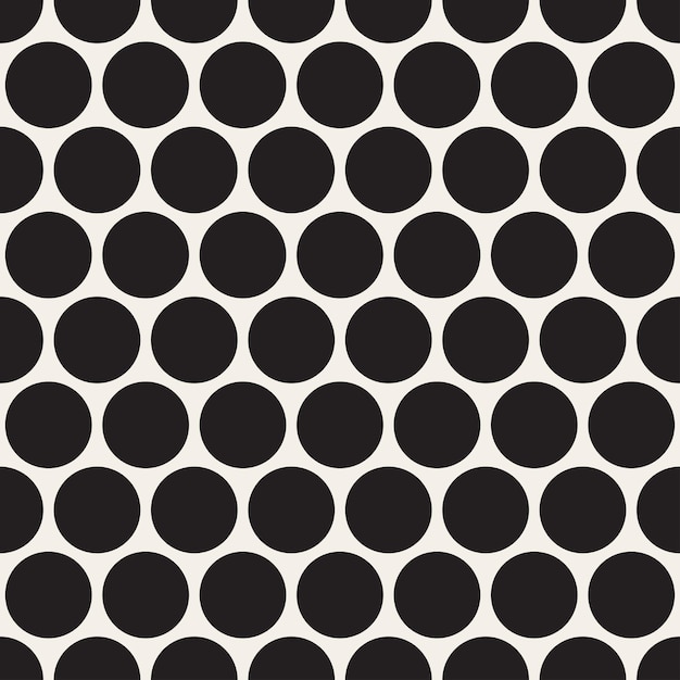 Black dotted seamless geometric pattern Vector background