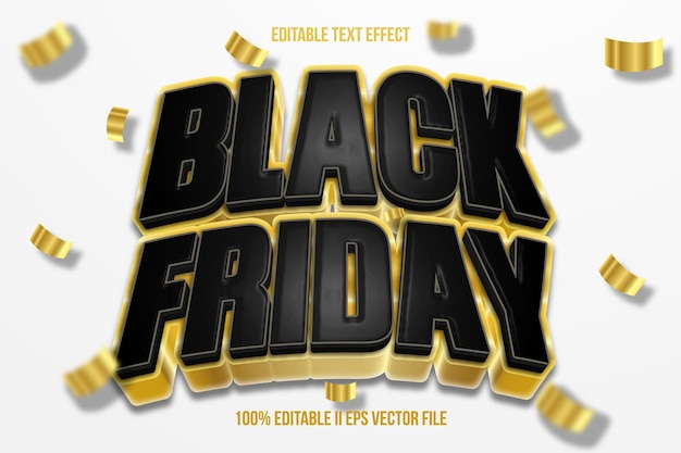 black friday editable text effect 3d emboss gradient style