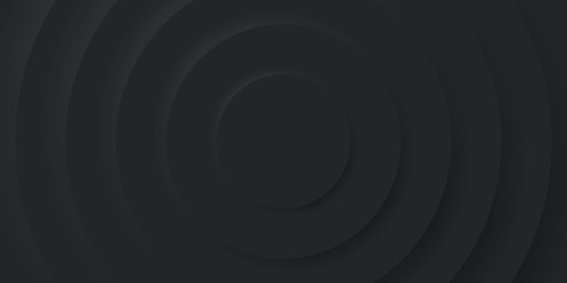 black futuristic circle background blank concentric minimalism cover geometry round empty pattern