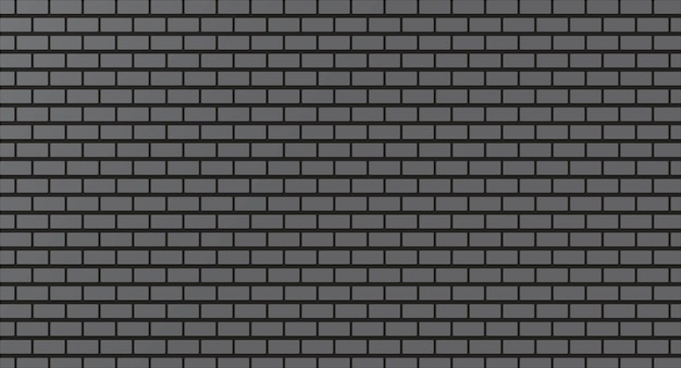 Black grey brick wall textured pattern of old brick vintage brick wall texture vector illustratio