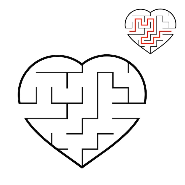 Black labyrinth heart.