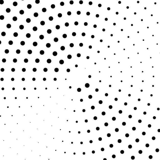 Black square texture with dotted halftone gradient in a pop art comic style isolated on white