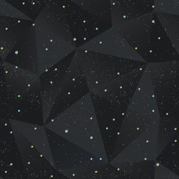 Black triangle seamless pattern with grunge effect