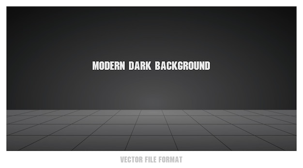 Black wall with tile floor illustration vector scene for putting your object