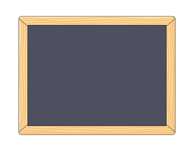 blank black board chalkboard with wooden frame