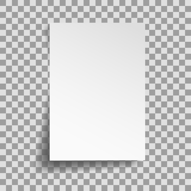 Blank of paper sheet on grey background