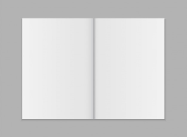 Blank open magazine template