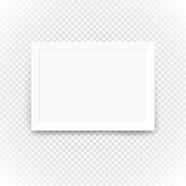 Blank picture frame on transparent background. Template for a content