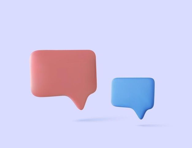 Blank red speech bubble pin