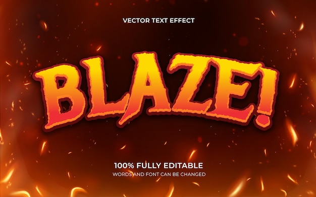 blaze text effect