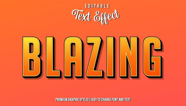 Blazing Red Style Editable Text Effect