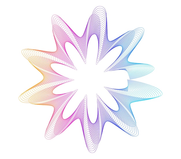 Blend Tool Design elements many poligon lines twist created using02