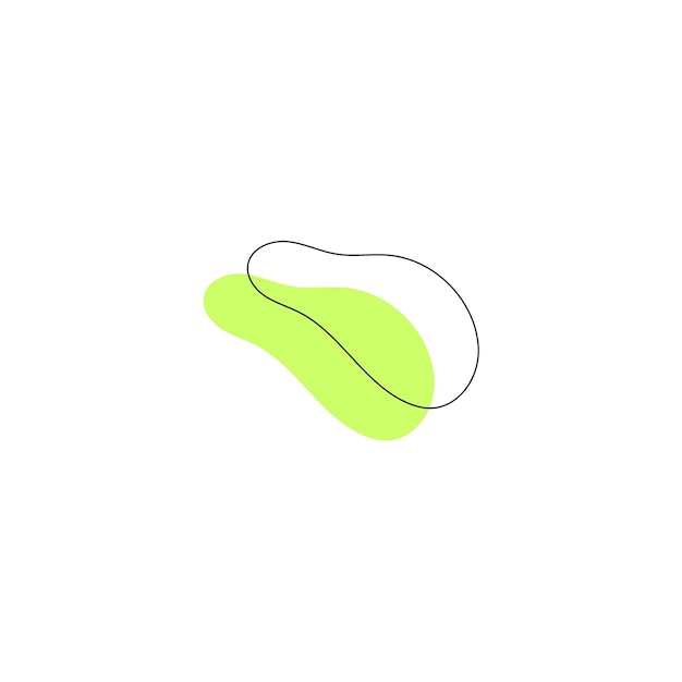 blob element vector light green color illustration