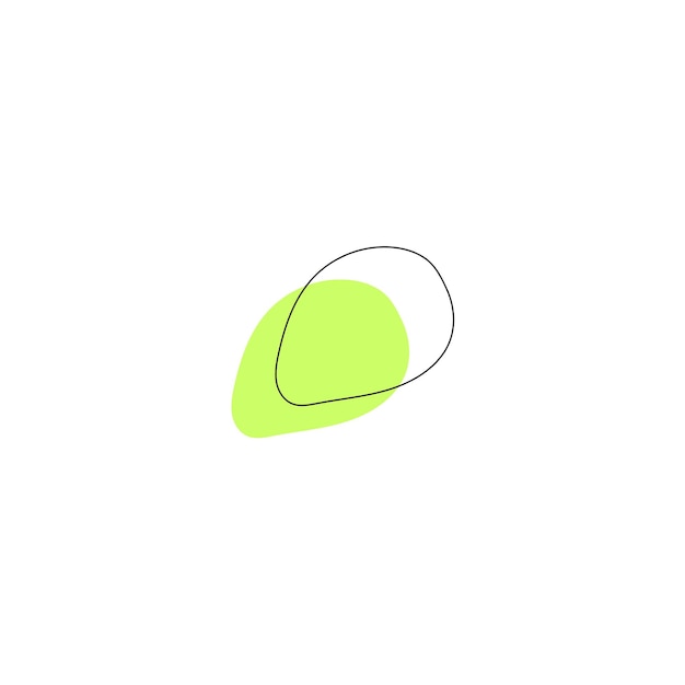 blob element vector light green color liquid