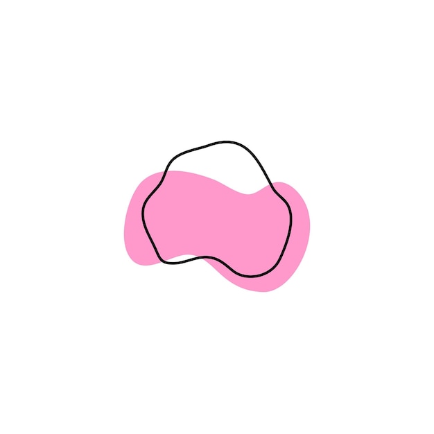 blob outline in pink form