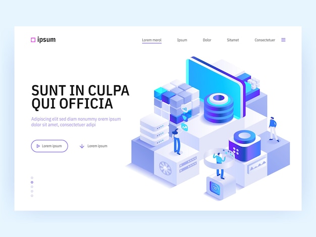 Blockchain Ecosystem and Digital Asset Exchange concept landing page Investment at crypto business cryptocurrency mining banking Vector illustration of people isometry scene for web banner design