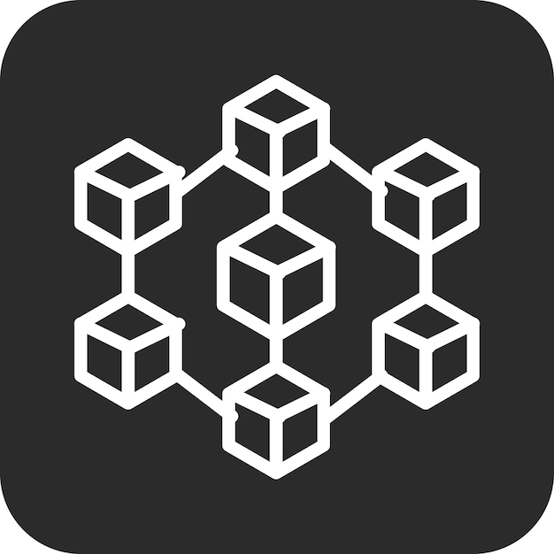 Blockchain vector icon illustration of Technology iconset