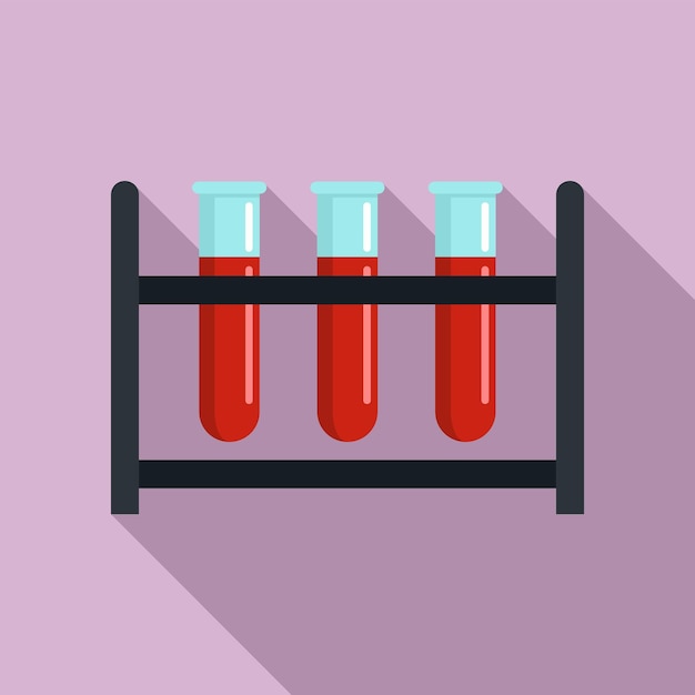 Blood tubes icon Flat illustration of blood tubes vector icon for web design