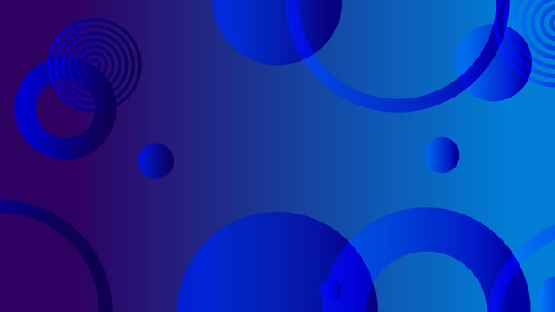 Blue abstract circle gradient modern graphic background