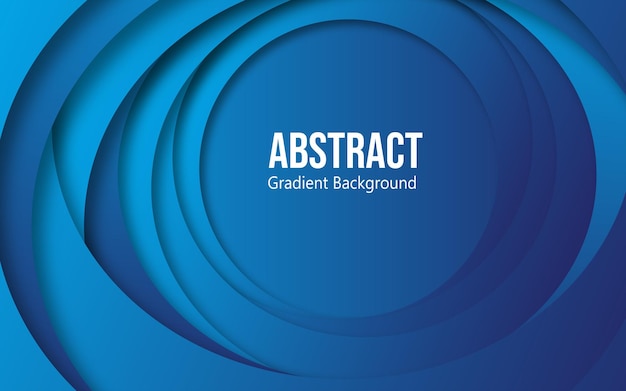 Blue Abstract circle papercut smooth color composition background