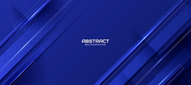 Blue abstract geometric shape background Light effect dark blueTech modern premium elegant fut