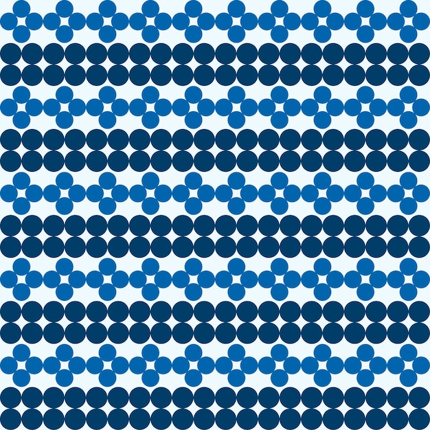 Blue Circles Flowers Geometric Pattern Modern Shapes Background