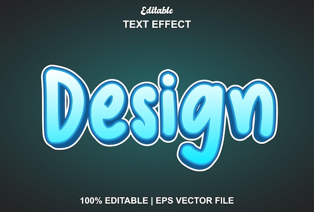 Blue color design text effect editable for promotion and logo