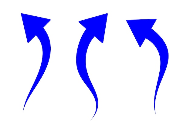 Blue Curved Up Arrows