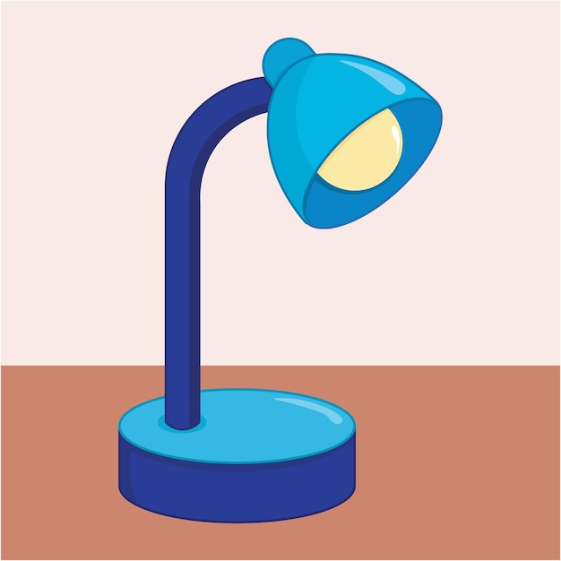 blue desk lamp illustration