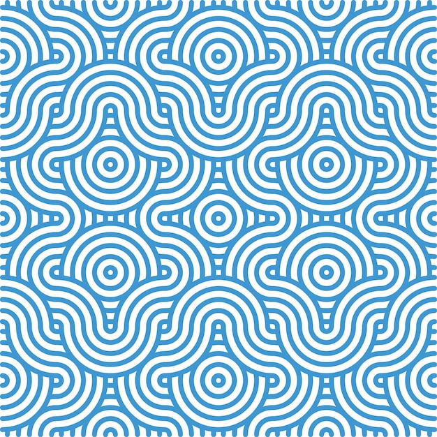Blue Geometric Circle Pattern Design