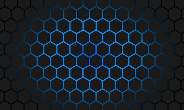 blue geometric pattern on a black background