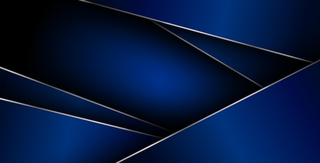 blue gradient color with silver list geometric triangle vector background overlap layer on black space for text and square background design eps10 vector