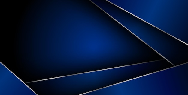 blue gradient color with silver list geometric triangle vector background overlap layer on black space for text and square background design eps10 vector