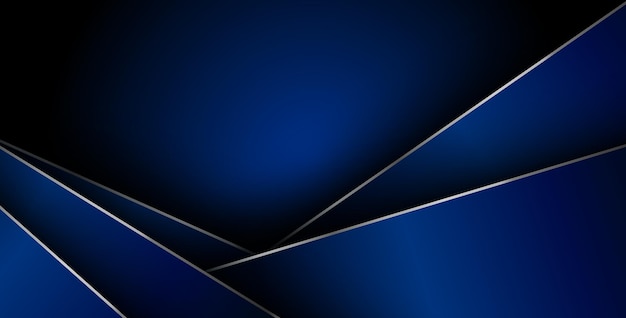 blue gradient color with silver list geometric triangle vector background overlap layer on black space for text and square background design eps10 vector