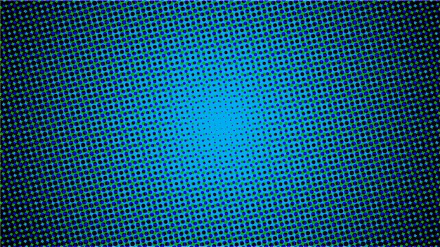 Blue Halftone Background Design Template Pop Art Abstract Dots Pattern