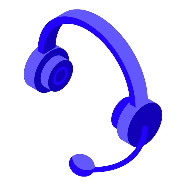 Blue headset icon representing online customer support services