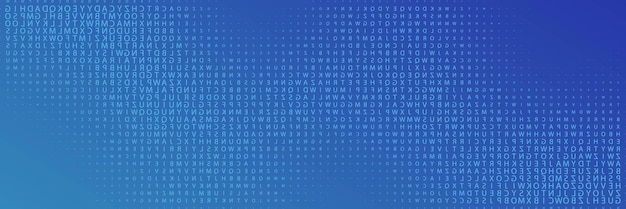 Blue Horizontal background with letters halftone gradient Modern Block Square Digital Data Backgrou