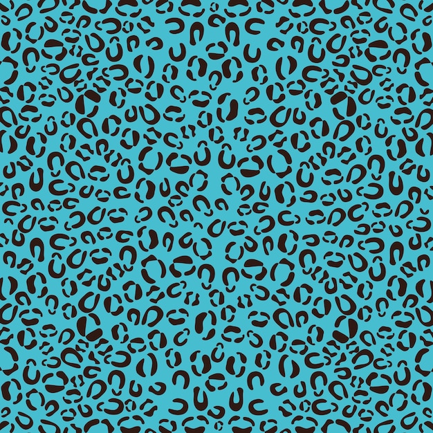 blue leopard animal print pattern 
