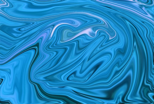 Blue liquid marble background premium vector