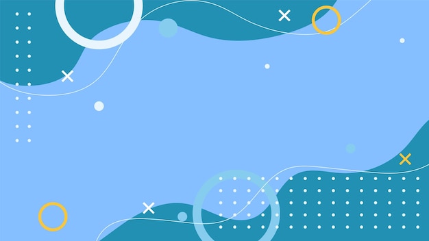 Blue memphis style abstract background