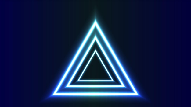 Blue neon lights pathway perspective background