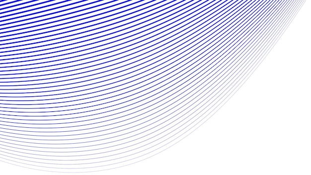 Blue oblique curved lines background vector image for backdrop or presentation