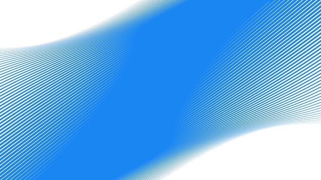 Blue oblique curved lines background vector image for backdrop or presentation