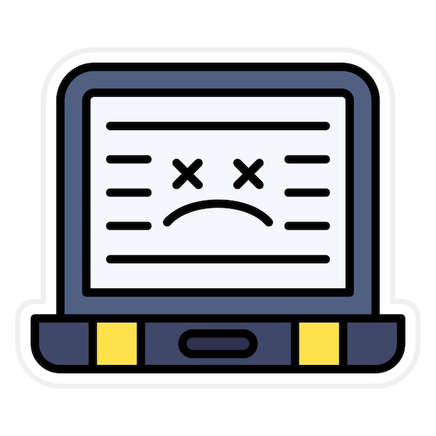 blue screen icon vector image can be used for cyber security