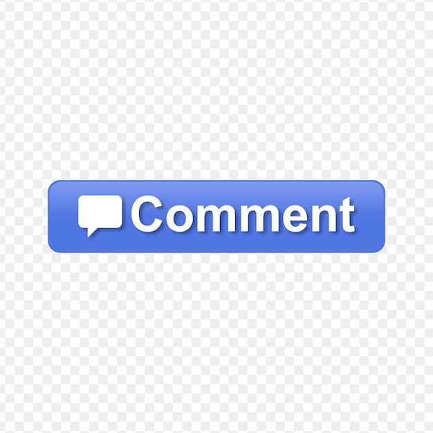 blue social media comment button